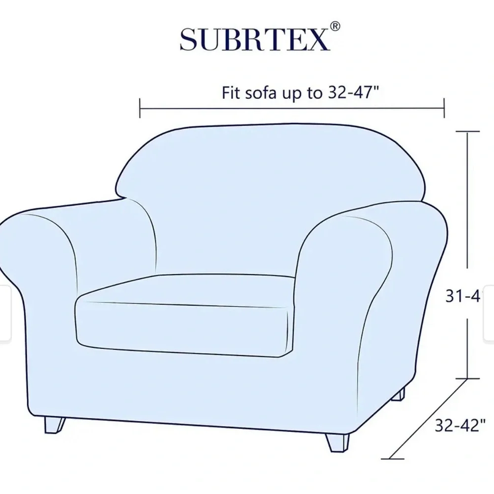Elegant Ivory Armchair Sofa Slipcover